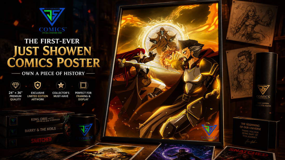 Introducing the First-Ever Just Showen Comics Poster: A Must-Have Collector's Item